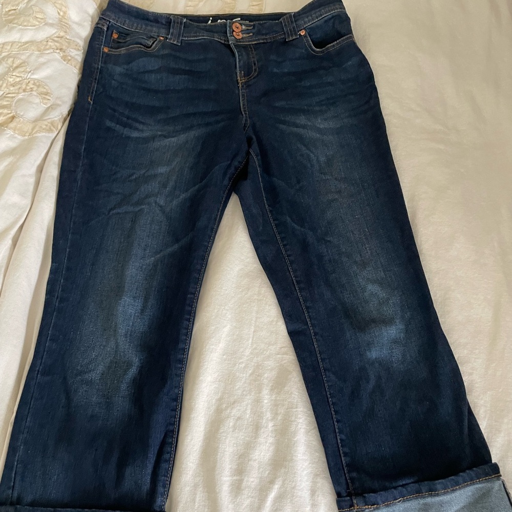 INC International Concepts Blue Boyfriend Jeans Relaxed Fit